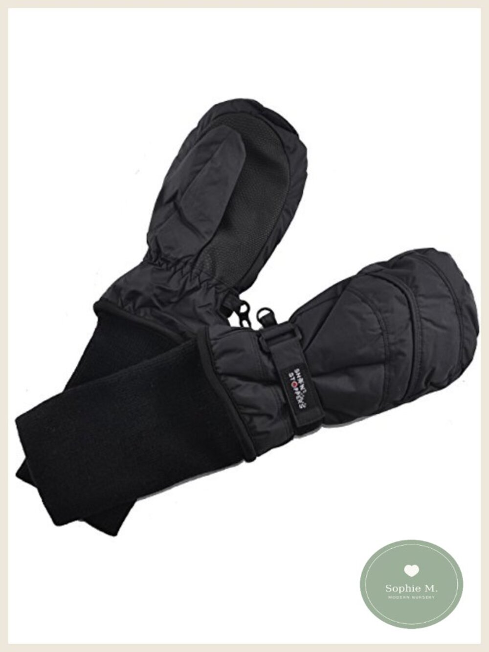 Kids Waterproof Long Cuff Winter Mittens Insulated Ski Snowboard